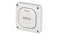 Выключатель встраиваемый кнопочный, 1P 10A/250V, надпись PRESS, с подсветкой, M95(95x95mm), IP66, серия PROTECTA