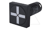 Указатель положения контактов AD16-22, "крест" красный/зеленый, 24VAC/DC, 22mm, IP54