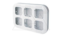Quteo - Блок установочный,6 постов, накладной монтаж, белый