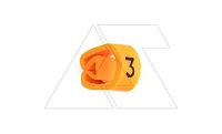 Маркер кольцевой RMS-02 59643-3, D кабеля 2,5-5mm, 1,5-4mm2, символ "3", PVC, оранжевый (упак. 1000шт.)
