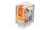 Реле RKE4CO730LT, 4CO, 5A(250VAC/30VDC), 230VAC, мех. индикация, тест-кнопка с блокировкой, LED