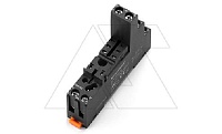 Цоколь SRU08-E, 10A(300V), винтовой зажим, черный, на рейку DIN35/панель, для RFT2CO, 46.52, G2R-2, KRI2