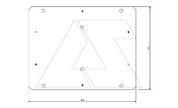 Плата монтажная 414x318mm для коробок SCABOX 460x380mm, с комплектом винтов