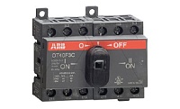 Выкл. нагрузки реверсивный OT40F3C, 40A 3P 4M схема I-0-II рукоятка спереди