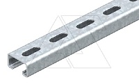 Рейка MS4121P3000FT монтажная перфорированная 41х21мм, L=3000мм, толщ. 2,0мм, гор. оцинк.