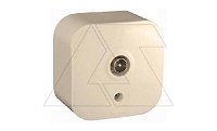 Quteo - Розетка TV простая 1.5dB,накладной монтаж, сл. кость (стикерованный)