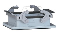 Корпус разъема, размер H32B, приборный, с фиксатором, металл, IP65, RAL 7037