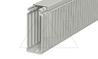 Перфокороб LKV 10037, органайзер для шкафов, 100 x 37 мм (глубина х ширина крышки), L=2000мм, RAL 7030 серый