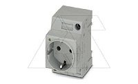 Розетка EO-CF/UT/LED с индикатором, винтовые зажимы, монтаж DIN-рейка / прямой, 16A, 250VAC, серая