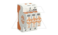 Разрядник V50-3-280, 3P, It(10/350)=37,5кА, It(8/20)=120кА, Up=1.3кВ, В+C