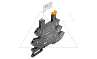 Реле интерфейсное RNC1CO024 с колодкой SNC05-S-A, пружинный зажим, 1CO, 6A(250VAC), 24VAC/DC, LED, W=6.2mm