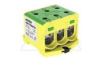 Клемма Morek OTL150-3 желто-зеленая, 3xAl/Cu 25_150mm², 320(CU)/290(AL)A на клемму, 1000V, винтовые зажимы