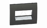 Galea Life - Обрамление для инф. и тел.розеток 2хRJ45 с держат.этикетки, Dark Bronze