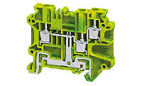 Клемма защитного проводника CYG4/3 /6x58,8mm, винтовая, 3 присоед., 4(max 6)mm2, желто-зеленая