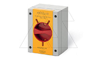 Выключатель нагрузки аварийный, 3P, 20A (18A AC3), 690VAC, габ. Y1, красная блок. рукоятка, в пластм. корпусе IP66/IP69, ISOLATORS