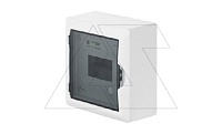 Щит навесной ECO BOX 1x6M, N/PE 2x 2x16+3x10mm2, дымчатая пласт. дверь, белый RAL9003, 198x192x96mm, IP40 (стикерованный)
