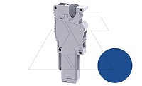 Штекер CX2.5PNBU /5x17,5 mm, пружинный, 1 присоед., 2,5(max 4)mm2, 24A, 500V, синий