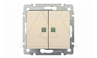 Valena - Выключатель двухклавишный с подсветкой (сл.кость/стикерованный)