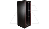 Щит телекоммуникационный 19", 42U, ВxШxГ 2053x600x1000мм, DYNAmic 1000кг, напольный, перед. дверь стекло, задняя глухая металлич., черный