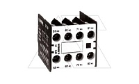 Блок-контакт вспом. BP0 04, 6A(230VAC), 4NC, фронтальный монтаж, для CM1, CP0