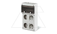 Щит комбинированный навесной BLOCK4, 11M + 4x 70x87(84x106), 212x415x111mm, IK08, IP66, серия BLOCK