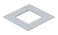 Крышка DUG 250-3 4 монтажного основания, с отверстием для лючка GES4, конв. оцинк.