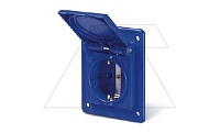 Розетка встраиваемая 16A, SCHUKO с шторками 2P+E, 200_250VAC 50/60Hz, уст. 70x87mm, IP54, серия DOMO