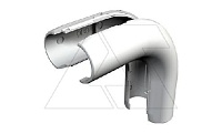 Угол 3953 B M25 LGR трубы Quick-Pipe 90° разъемный, IP44, наружн. Ø31,2мм, серый, ПВХ