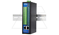 Преобразователь интерфейсов ZLAN5812D, RS-485 в Ethernet, 8xRS-485, 2xEthernet, Modbus Gateway, 24VDC, DIN35