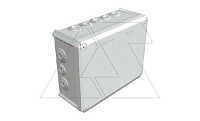 Коробка распред. T 250 без клемм, IP66, 240x190x95мм, 9хМ25, 7хМ32, серый, полипроп. армир.стекловол