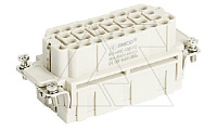 Корпус вставки контактной, размер H16B, тип гнездо, 32P+PE, 16A, 500V, обжимной контакт