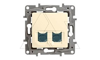 Etika - Розетка 2хRJ-45 UTP CAT6 (сл.кость)