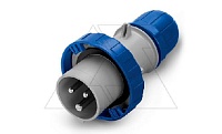 Разъем пром. силовой CEE кабельный, штекер, 16A, 2P+E 6h, 200_250VAC 50/60Hz, IP66/IP67/IP69, серия OPTIMA