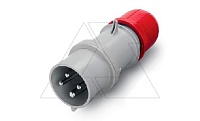 Разъем пром. силовой CEE кабельный, штекер, 16A, 3P+E 6h, 380_415VAC 50/60Hz, IP44/IP54, серия OPTIMA