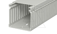 Перфокороб LK4 60060, органайзер для шкафов, 60 x 60 мм (глубина х ширина крышки), L=2000мм, RAL 7030 серый