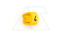 Маркер кольцевой RMS-04 59844-4, D кабеля 8-16mm, 16-70mm2, символ "4", PVC, желтый (упак. 100шт.)