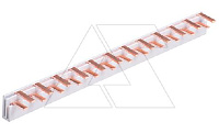 Шинка гребенчатая P-1+N-210/8, тип штырь, (L1-N)-24Mod., 8mm², 50A, 230/415V, 210mm