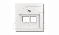 Basic 55 - Лицевая панель для двойной информационной розетки (сл.кость)