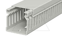 Перфокороб LK4 40040, органайзер для шкафов, 40 x 40 мм (глубина х ширина крышки), L=2000мм, RAL 7030 серый
