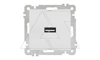 21 - Розетка 1xUSB Type A, белый