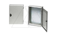 Коробка распределительная стальная 400х300х120 (ВхШхГ) с дверью, RAL7035, IP55