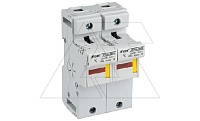 Держатель вставок плавких цилиндр., 2P, 125A, 690VAC, 22x58mm, LED, 4M