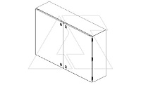 Щит DM моноблочный 1000x1000x300мм (ВхШхГ) навесной с монт. панелью, 2 глухие двери, 4 замка, 6 петель, RAL7035, IP54