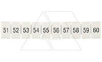 Маркировка клеммных модулей CA509/K5/H/51-60 для клемм 5mm, гориз. "51..60" (упак. 100шт.)