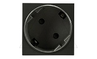 Noen - Розетка 2P+E, 2М, защ. шторки, со смещением контактов 45°, черная