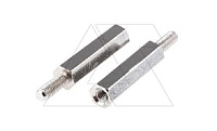 Стойка металлическая резьбовая h=80mm, d=10mm, с резьбой M6
