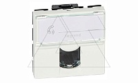 Mosaic - Розетка RJ-45 Кат. 5e UTP, 2М с окном маркировки, белый