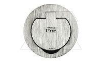 Розетка встраиваемая 2P+E, со шторками, фр. стандарт,IP55, 3680вт, круглый, алюминий