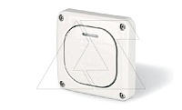 Выключатель встраиваемый одноклавишный, 1P 10A/250V, с подсветкой, M95(95x95mm), IP66, серия PROTECTA