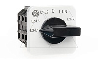 Переключатель вольтметра BS 16 66 U, 20A, тип LL-0-LN (45°) (линейное-0-фазное), на дверь, фронт IP40